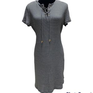 Michael Kors Striped Dresses Color: Black White size L